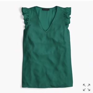 NWT J.Crew Sleeveless Ruffle Blouse